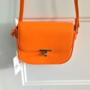 Orange Crossbody New W Tags NWT Summer Primark Goldtone Hardware Minor Flaw